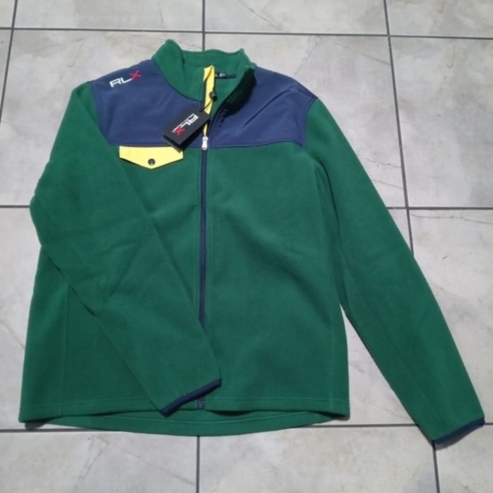 NWT RLX Ralph Lauren Ivy Golf Club Performance Wear color block Fleece J…
